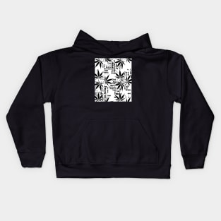 Black and white weed graphic Kids Hoodie